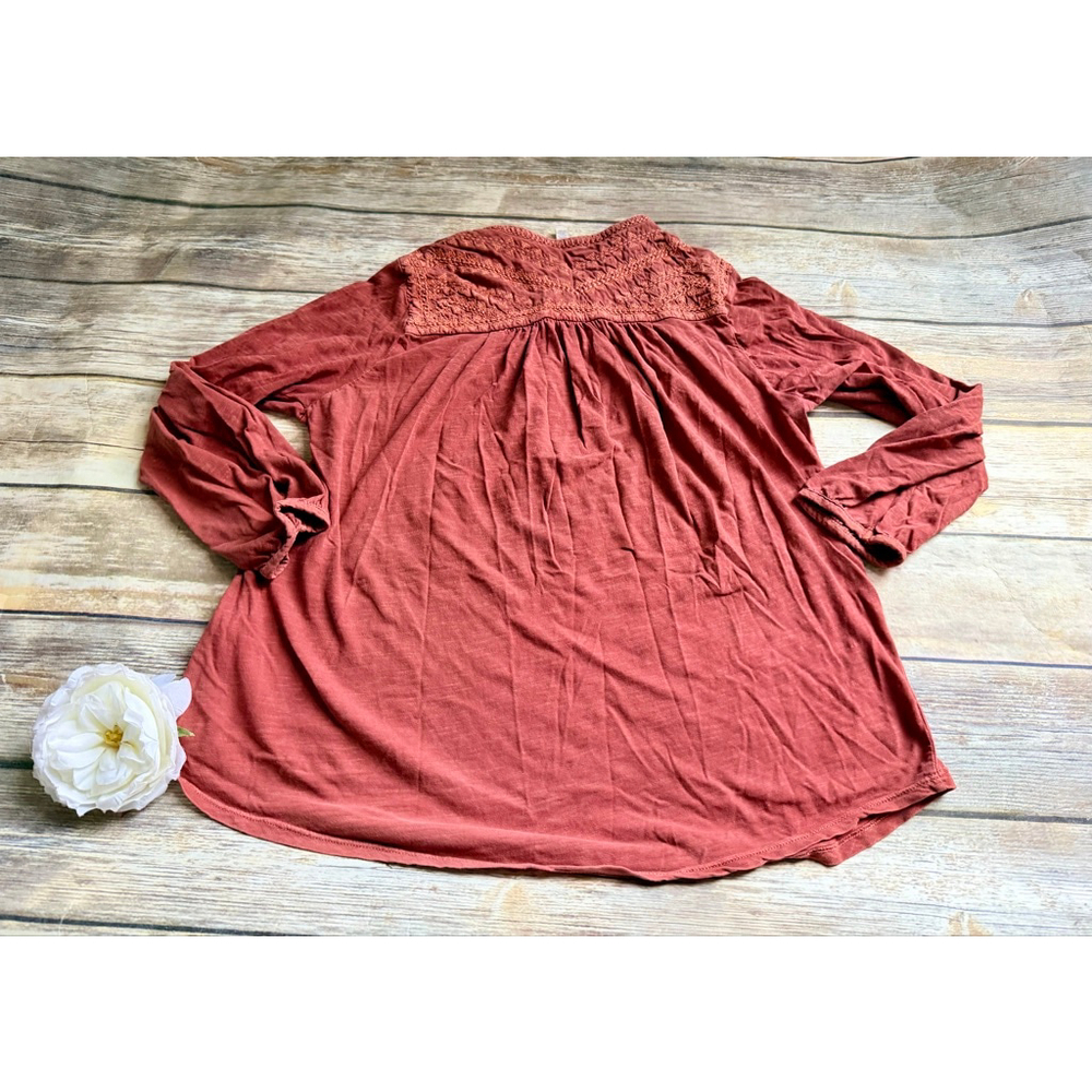 LUCKY BRAND PEASANT SHIRT-MEDIUM - Picture 5 of 6